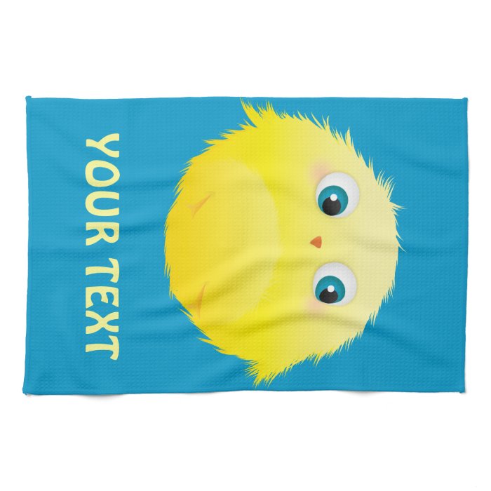 Cute Fluffy Yellow Bird Hand Towels