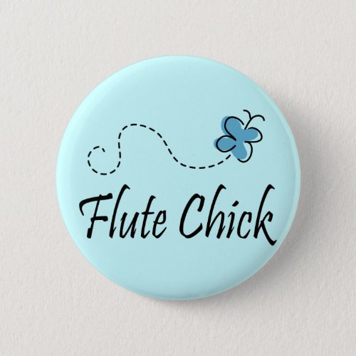 Cute Flute Chick Button