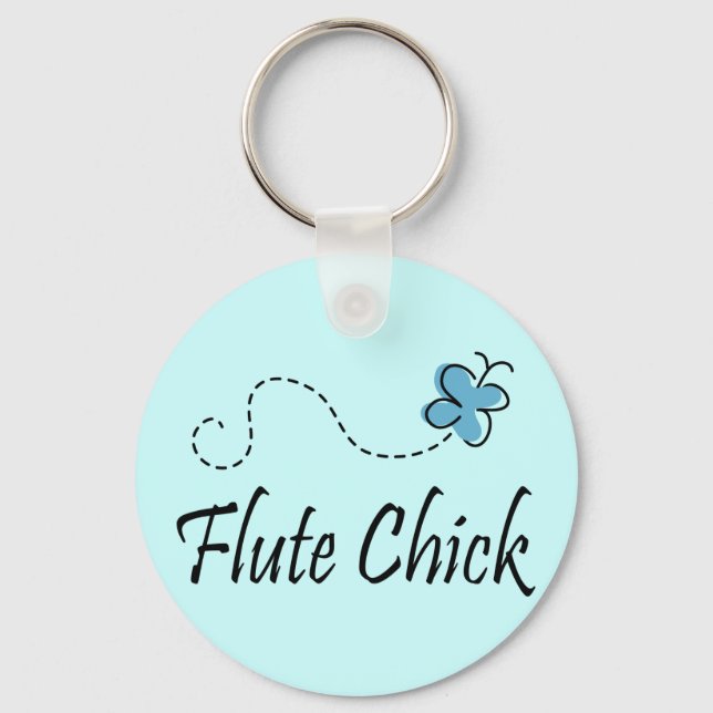 Cute Flute Chick Keychain (Front)