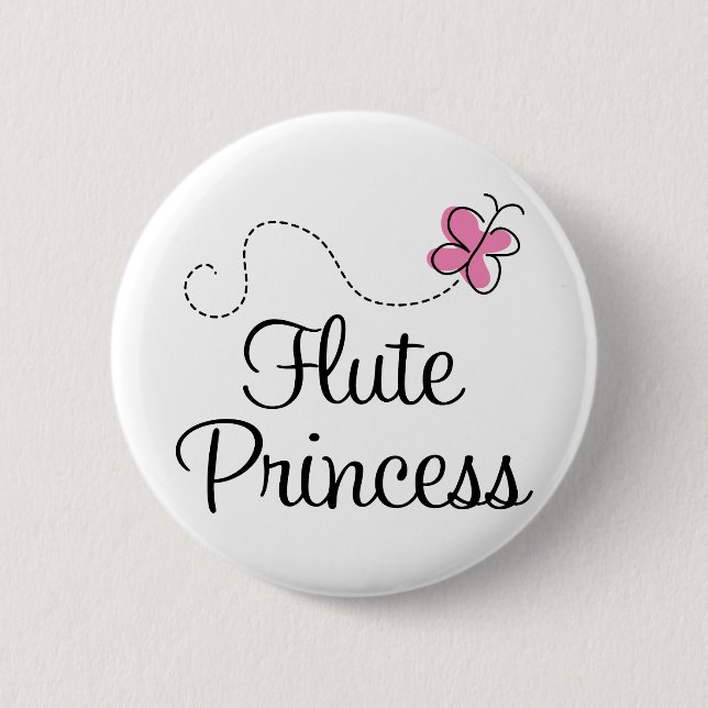 Cute Flute Princess Button (Front)