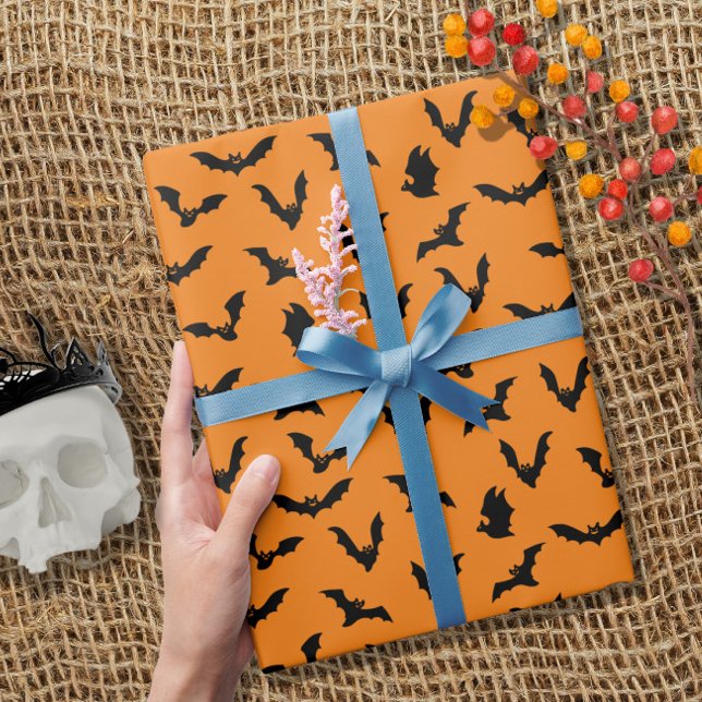 Cute Flying bats Pattern Halloween Wrapping Paper (Creator Uploaded)