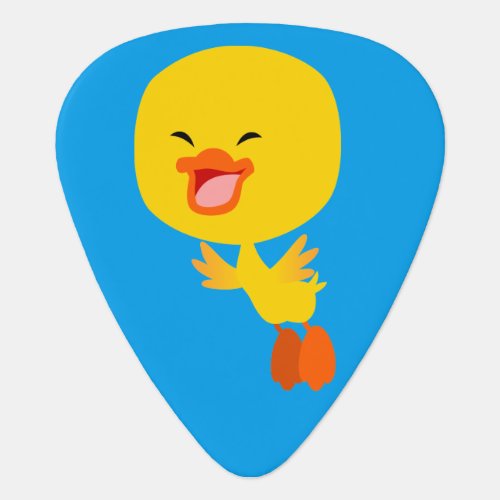 Cute Flying Cartoon Duckling Guitar Pick