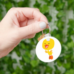 Cute Flying Cartoon Duckling Keychain