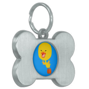 Cute Flying Cartoon Duckling Pet Tag