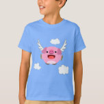 Cute Flying Cartoon Pig Children T-Shirt