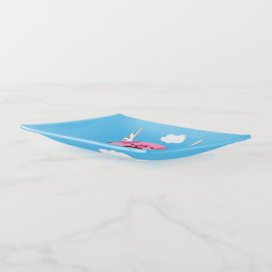 Cute Flying Cartoon Pig Trinket Tray