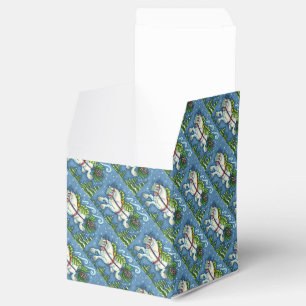 CUTE FLYING CHRISTMAS PONY PULLING PINECONE SLEIGH FAVOR BOXES