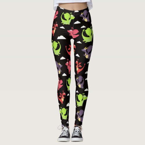 Cute Flying Dragons Leggings