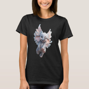 Cute Flying Elephant with Wings Fantasy Baby Ele T-Shirt