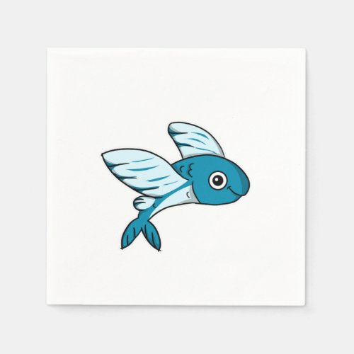 Cute Flying Fish Costume Fishing Gift Idea Napkins