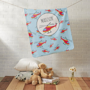 Cute Flying Helicopter Baby Blanket
