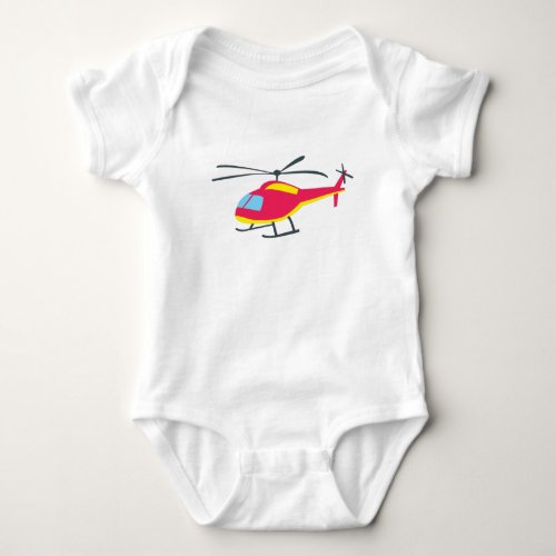 Cute Flying Helicopter  Baby Bodysuit