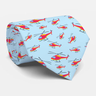 Cute Flying Helicopter Neck Tie