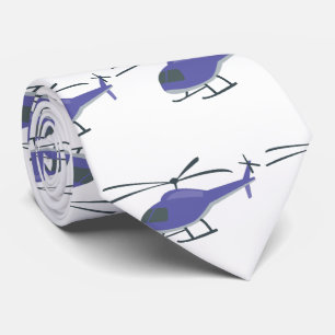 Cute Flying Helicopter Neck Tie