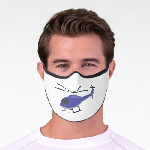 Cute Flying Helicopter Premium Face Mask