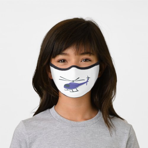 Cute Flying Helicopter Premium Face Mask