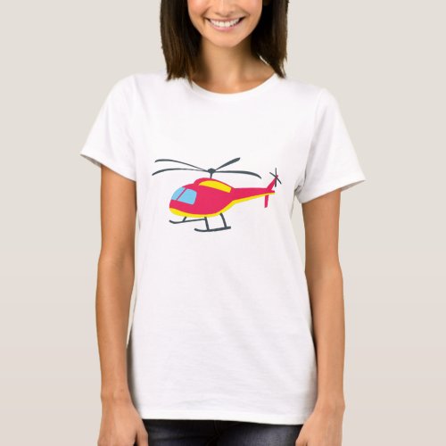 Cute Flying Helicopter T_Shirt