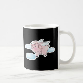 cute flying pig coffee mug