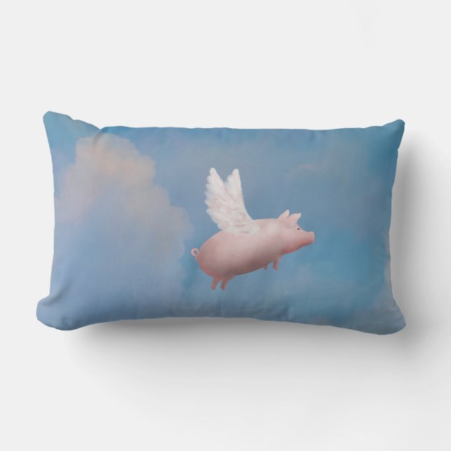 Cute flying pig pillow (Front)