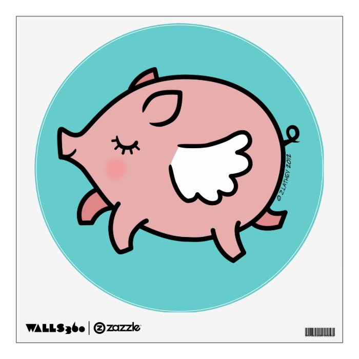 Cute Flying Pig Wall Sticker