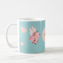 Cute Flying Pig with Wings When Pigs Fly Teal Coffee Mug