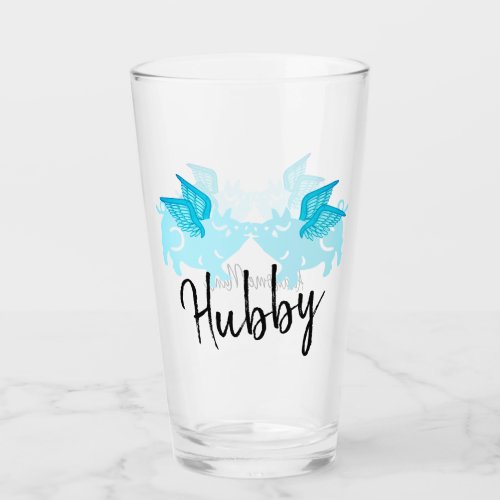 Cute Flying Pigs with Wings Teal When Fly Glass