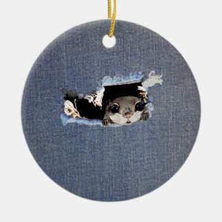 Cute Flying Squirrel Ceramic Ornament