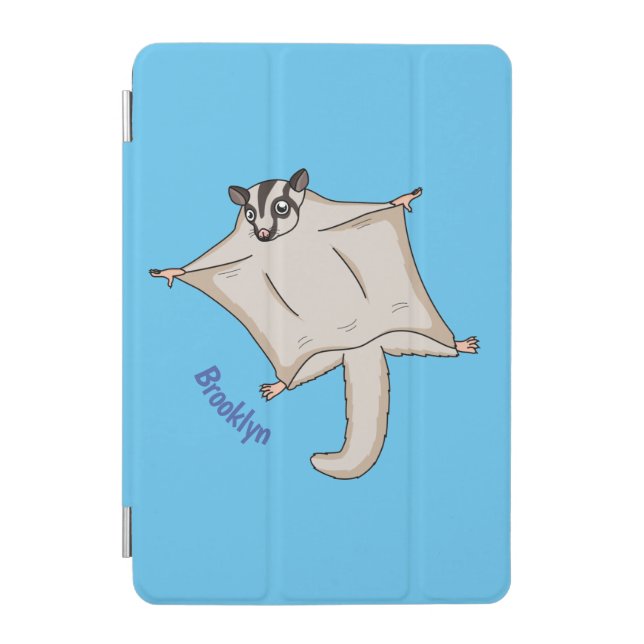 Cute flying sugar glider cartoon illustration iPad mini cover (Front)