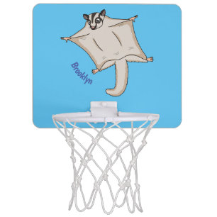Cute flying sugar glider cartoon illustration mini basketball hoop