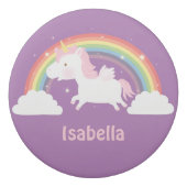 Cute Flying Unicorn and Rainbow Girls Eraser (Back)