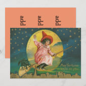 Cute Flying Witch Black Cat Full Moon (Front/Back)