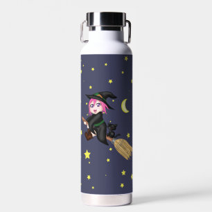 Cute Flying Witch Water Bottle