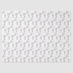 Cute Foal Taupe Vintage Patterned Horse Print Tissue Paper
