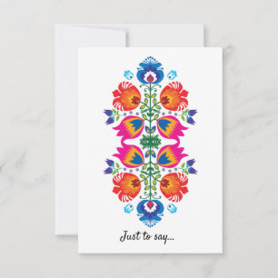 Cute Folklore Just to say... Thank You Card