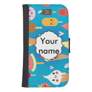Cute food characters clipart galaxy s4 wallet case