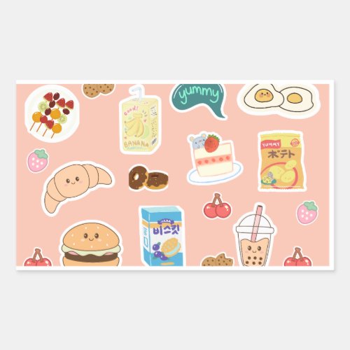 Cute Food Digital Stickers | Instant Download | Go