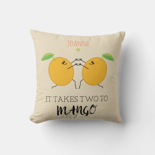 Cute Food Pun for Happy Couple Engagement Party Throw Pillow