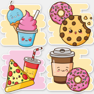 Kawaii Junk Food Stickers