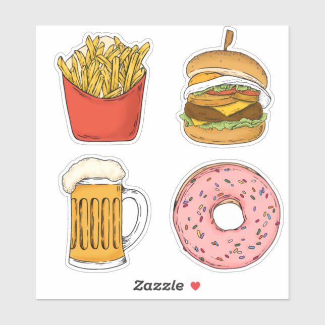 Cute Food Sticker (Sheet)