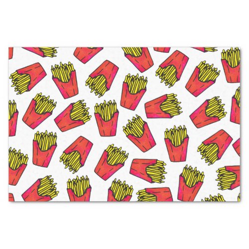 Cute Foodie French Fries Pattern Tissue Paper