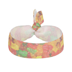 cute foodie rainbow colourful candy Gummy Bear Elastic Hair Tie