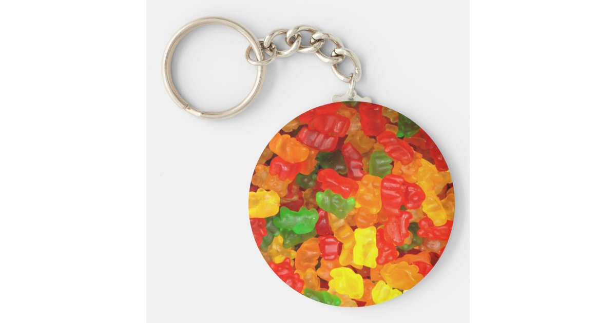 Rainbow gummy Bear Key Chain