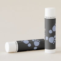 Cute Foot Print Black Baby Shower Thank You Lip Balm