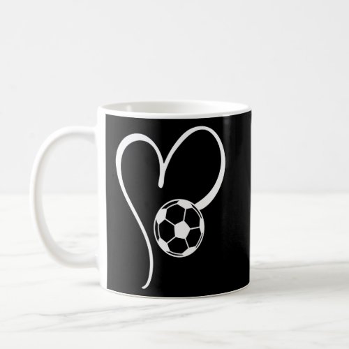 Cute Football Love Heart Soccer Women Mom  Coffee Mug
