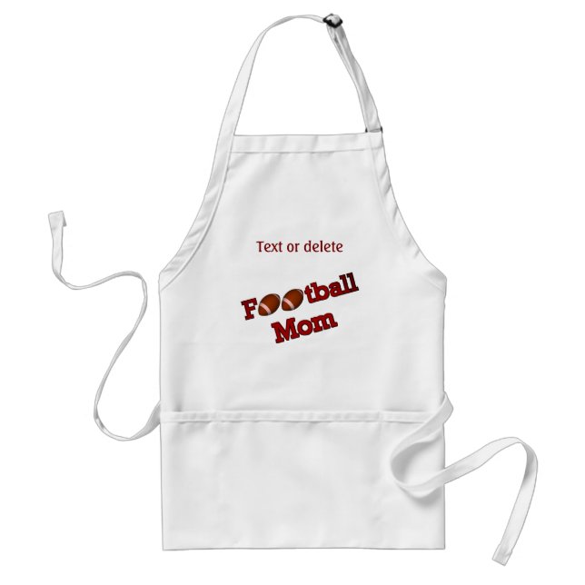 Cute Football Mom Design Personalized Adult Apron (Front)