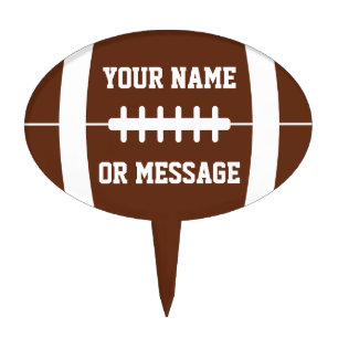 Cute Football Personalized Cake Topper