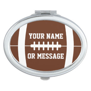 Cute Football Personalized Compact Mirror