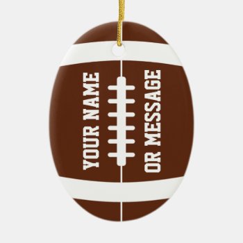 Cute Football Personalized Ornament by trendyteeshirts at Zazzle