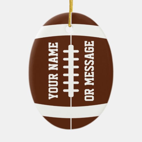 Cute Football Personalized Ornament