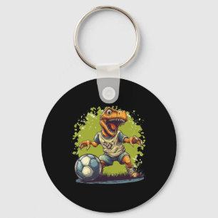 Cute Football Player Dinosaur Costume For Adults A Keychain